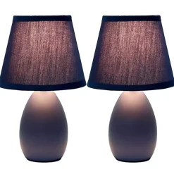 Kirklands Home Petite Oblong Table Lamps, Set of 2 Blue Online