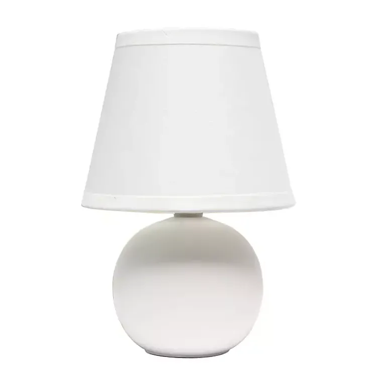 Kirklands Home Petite Off Orb Ceramic Table Lamp White Hot