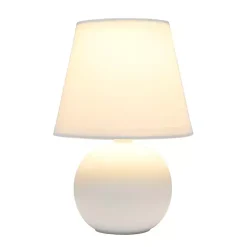 Kirklands Home Petite Off Orb Ceramic Table Lamp White Hot