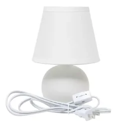 Kirklands Home Petite Off Orb Ceramic Table Lamp White Hot