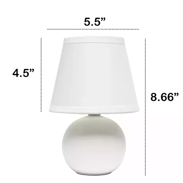Kirklands Home Petite Off Orb Ceramic Table Lamp White Hot