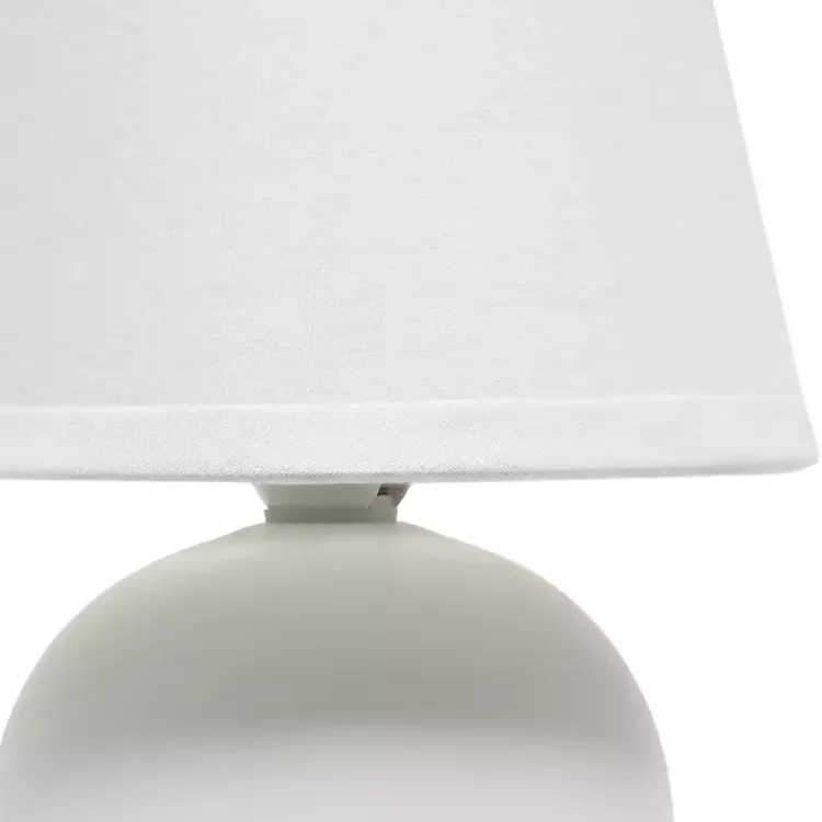 Kirklands Home Petite Off Orb Ceramic Table Lamp White Hot