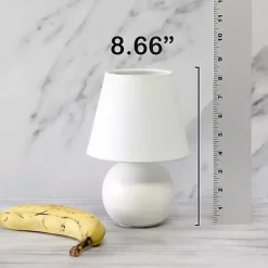 Kirklands Home Petite Off Orb Ceramic Table Lamp White Hot