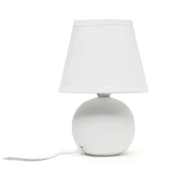 Kirklands Home Petite Off Orb Ceramic Table Lamp White Hot