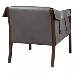 Kirklands Home Pewter Parkfield Faux Leather Accent Chair Gray Online