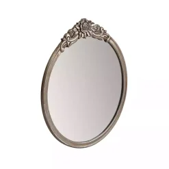 Kirklands Home Pewter Wood Carved Rosettes Wall Mirror Online