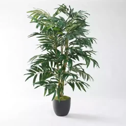 Trees & Topiaries>Kirklands Home Phoenix Palm Tree in Black Nursery Pot