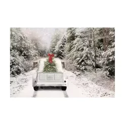 Christmas Art & Wall Decor>Kirklands Home Picking Up the Tree Canvas Art Print