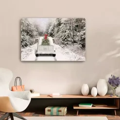 Christmas Art & Wall Decor>Kirklands Home Picking Up the Tree Canvas Art Print