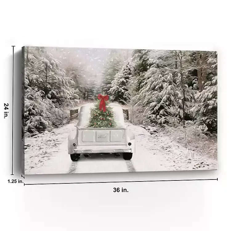 Christmas Art & Wall Decor>Kirklands Home Picking Up the Tree Canvas Art Print