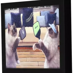 Kirklands Home Pickleball Cats Framed Art Print Multi Clearance