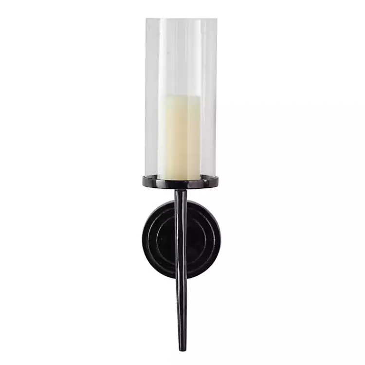 Sconces>Kirklands Home Pierre Polished Stem Sconce Black