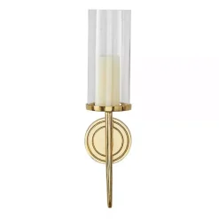 Sconces>Kirklands Home Pierre Polished Stem Sconce Gold