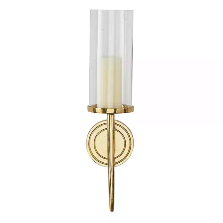 Sconces>Kirklands Home Pierre Polished Stem Sconce Gold