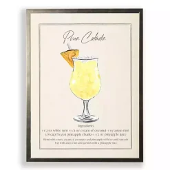 Kirklands Home Pina Colada Framed Art Print Yellow Clearance