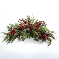 Christmas Wreaths>Kirklands Home Pine and Red Berry Swag