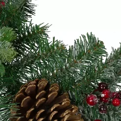 Arrangements & Greenery>Kirklands Home Pine, Berry, and Buffalo Plaid Christmas Garland