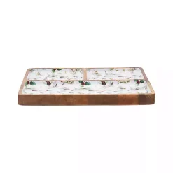 Christmas Dining & Entertaining>Kirklands Home Pinecone 3-Compartment Serving Tray