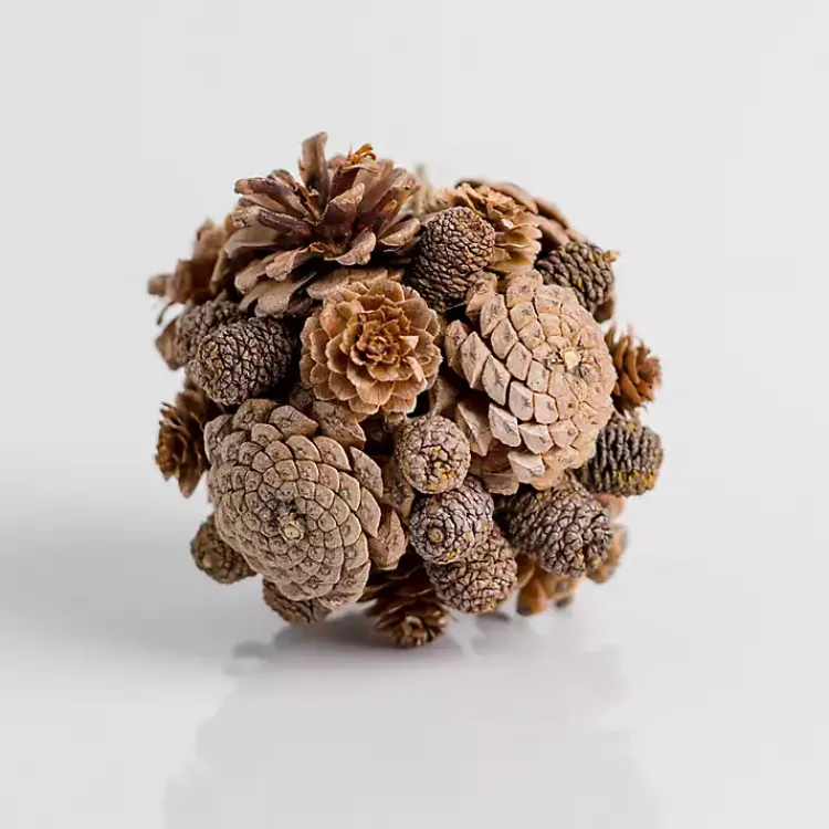 Christmas Ornaments>Kirklands Home Pinecone Orb Christmas Ornament Brown