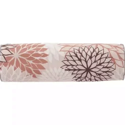 Kirklands Home and Beige Floral Outdoor Bolster Pillow Pink Best