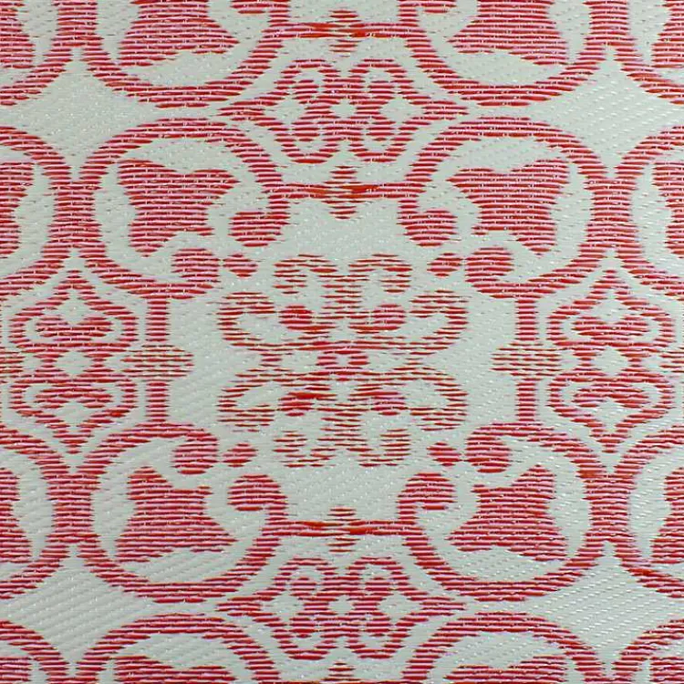 Kirklands Home Pink and Cream Floral Tile Outdoor Area Rug, 4x6 Clearance