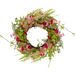 Wreaths>Kirklands Home Pink Berry Floral Wreath