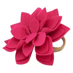 Kirklands Home Blossom Napkin Rings, Set of 4 Pink Discount