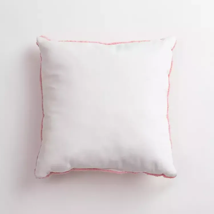 Easter Decorations>Kirklands Home Pink Bunny Hooked Pillow
