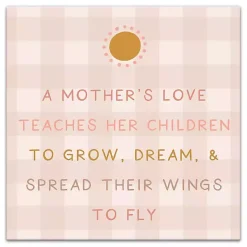 Kirklands Home Checkered A Mother's Love Canvas Art Print Pink Outlet