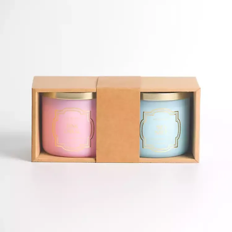 Candles>Kirklands Home Pink Coral & Sea Salt 2-pc. Candle Set