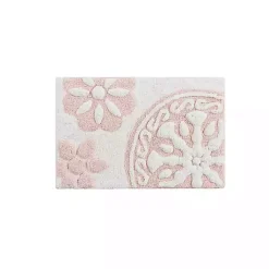 Kirklands Home Cotton Tufted Medallion Bath Mat, 30 in. Pink Hot