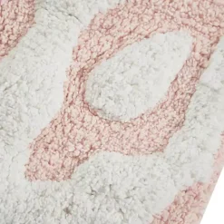 Kirklands Home Cotton Tufted Medallion Bath Mat, 30 in. Pink Hot