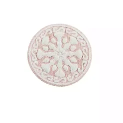 Kirklands Home Cotton Tufted Medallion Bath Mat, 25 in. Pink New