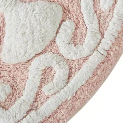 Kirklands Home Cotton Tufted Medallion Bath Mat, 25 in. Pink New