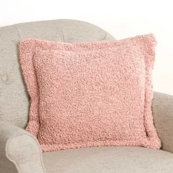 Pillows>Kirklands Home Curly Faux Lamb Fur Pillow Pink