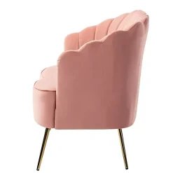 Kirklands Home Donata Velvet Tufted Loveseat Pink Discount