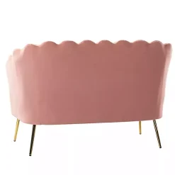 Kirklands Home Donata Velvet Tufted Loveseat Pink Discount
