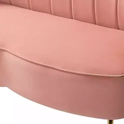 Kirklands Home Donata Velvet Tufted Loveseat Pink Discount