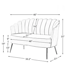 Kirklands Home Donata Velvet Tufted Loveseat Pink Discount