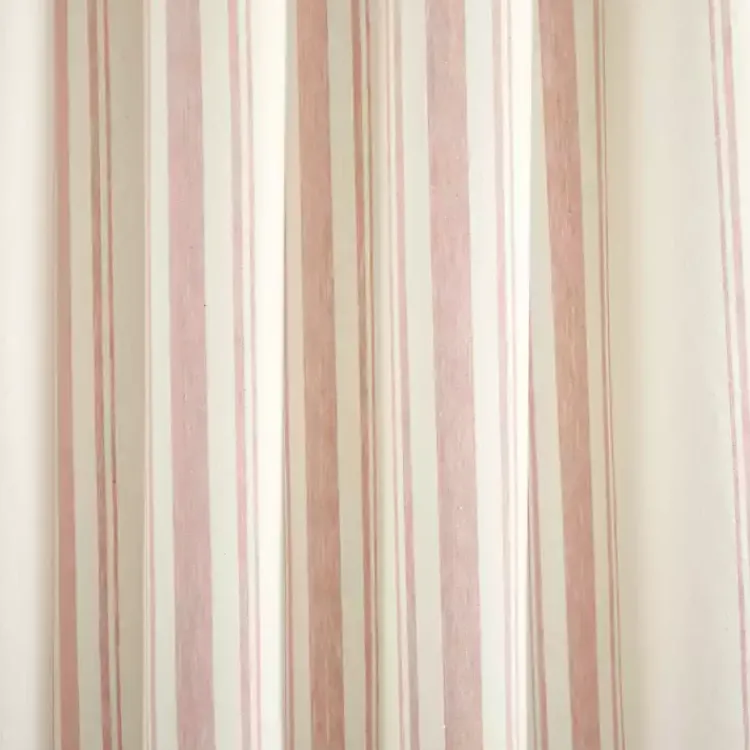 Kirklands Home Farmhouse Stripe Curtain Panel Set, 84 in. Pink