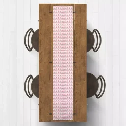 Valentines Day Decorations>Kirklands Home Pink Hearts Cotton Twill Valentine's Runner