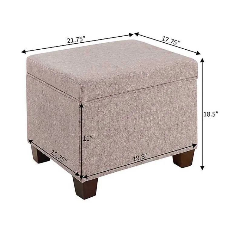 Kirklands Home Madison Storage Ottoman Pink Outlet
