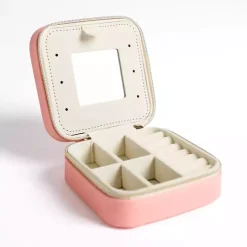 Monogram Seasonal Decor>Kirklands Home Monogram B Travel Jewelry Box Pink