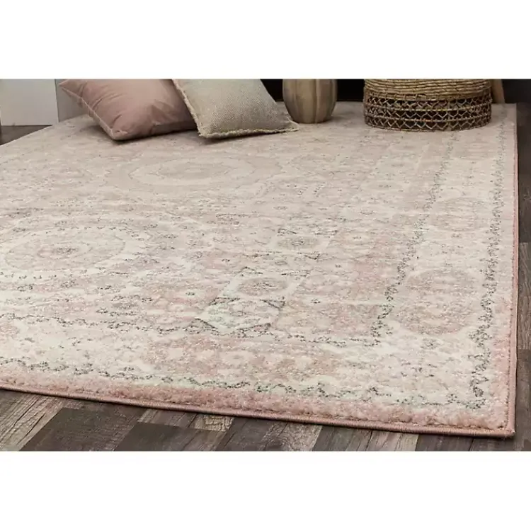 Kirklands Home Pink Peony Medallion Area Rug, 5x7 Online