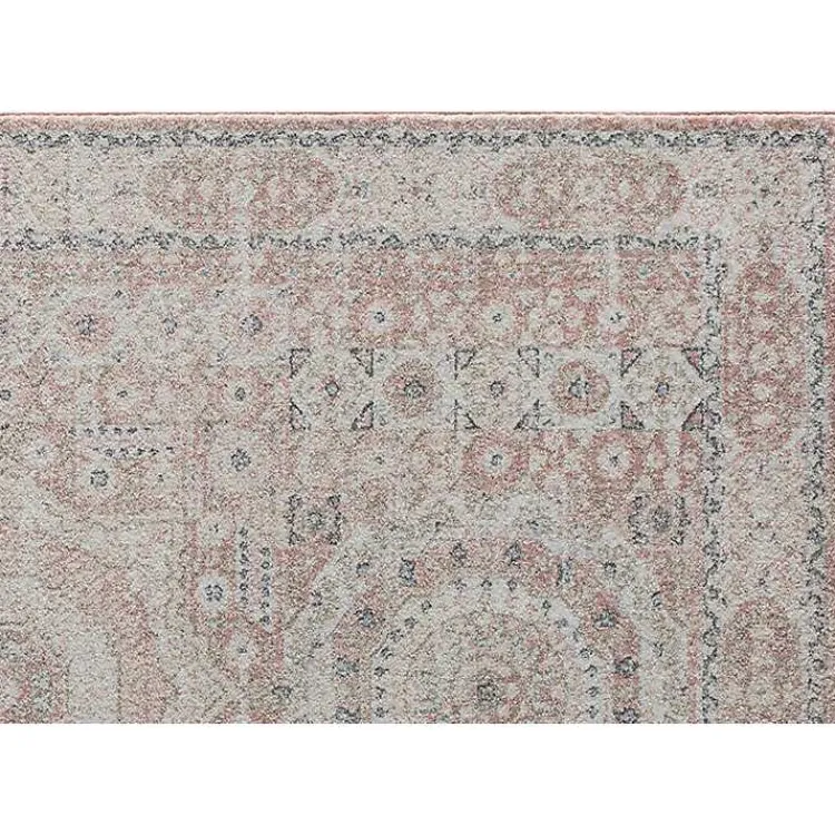 Kirklands Home Pink Peony Medallion Area Rug, 5x7 Online