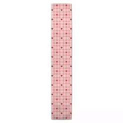 Kirklands Home Pink Plaid Hearts Table Runner, 72 in. Hot