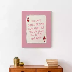 Kirklands Home Playing Card Canvas Art Print Pink Sale