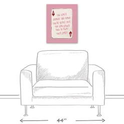 Kirklands Home Playing Card Canvas Art Print Pink Sale