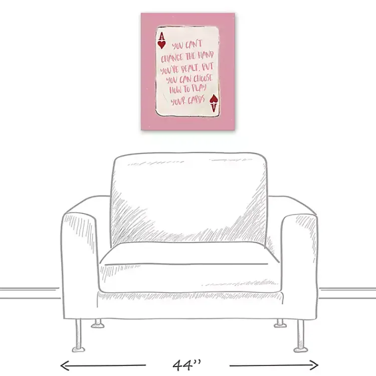 Kirklands Home Playing Card Canvas Art Print Pink Sale