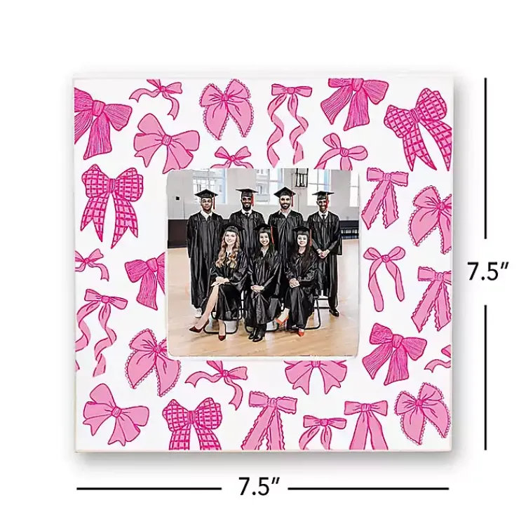 Picture Frames>Kirklands Home Pink Preppy Bows Picture Frame